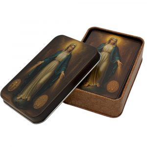 caja con 60 estampitas milagrosa