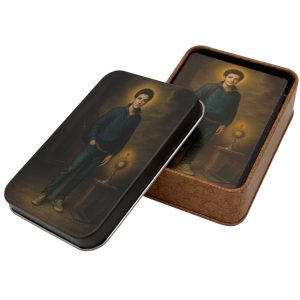 caja con 60 estampitas san carlo acutis