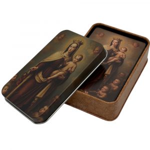 caja con 60 estampitas virgen del carmen