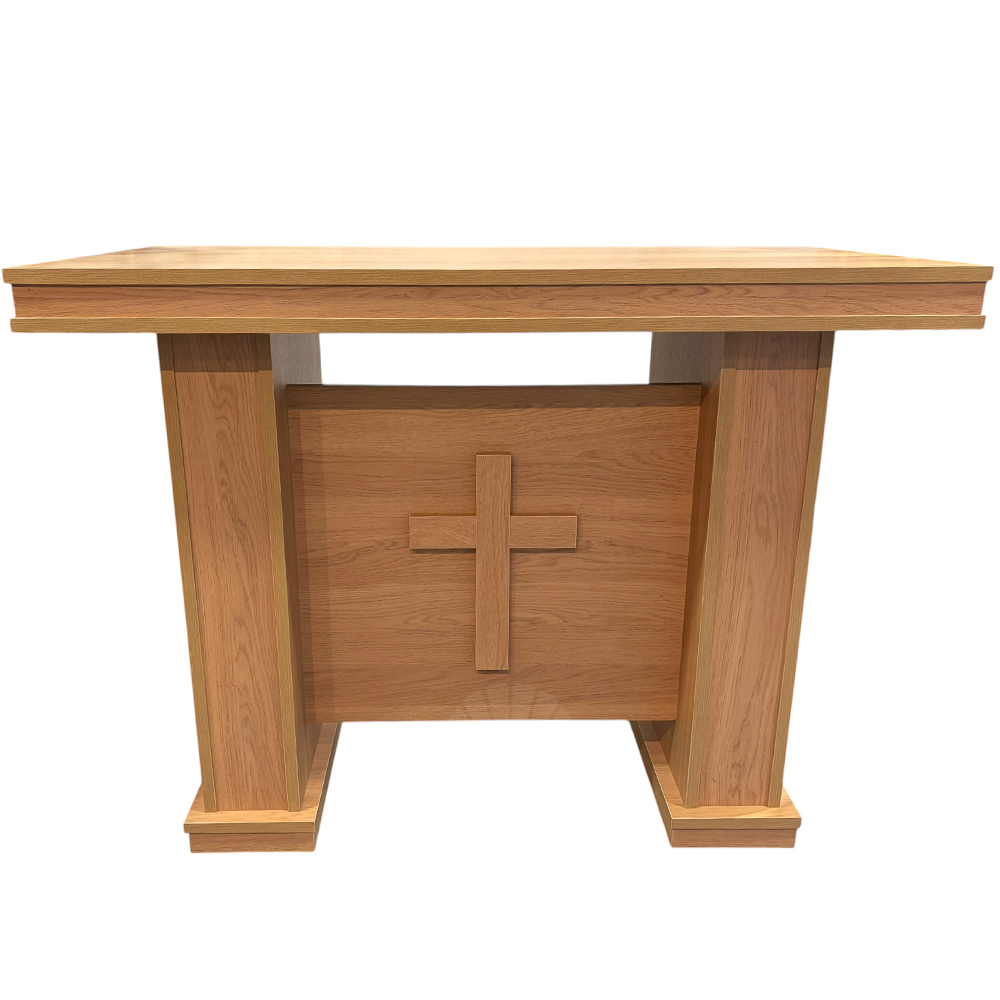 mesa de altar de madera