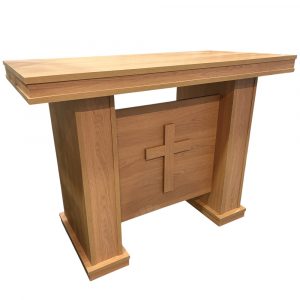 mesa de altar de madera