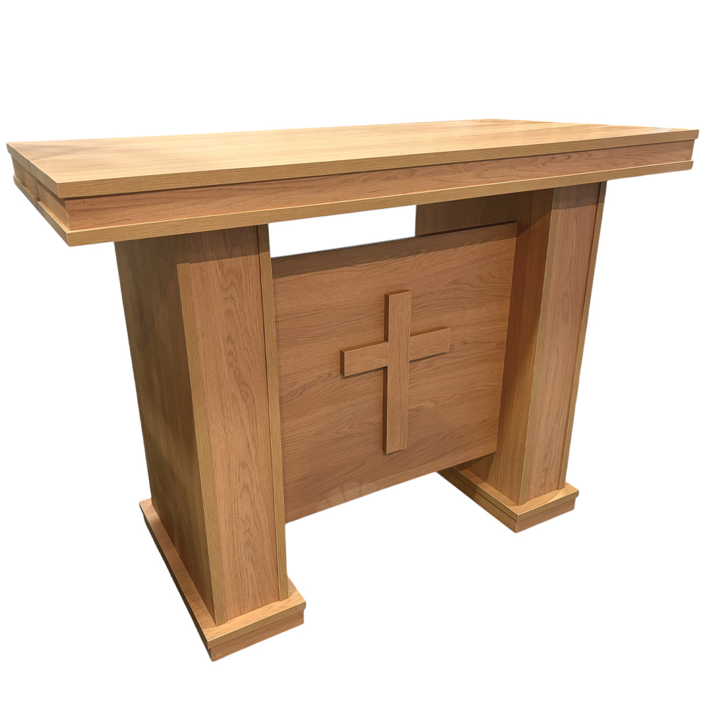 mesa de altar de madera
