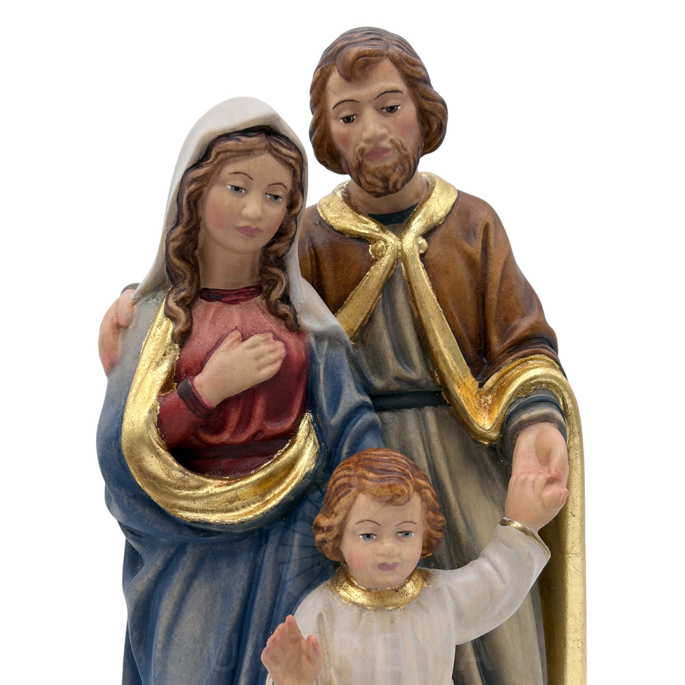 sagrada familia niño jesus de pie 32 cm talla madera
