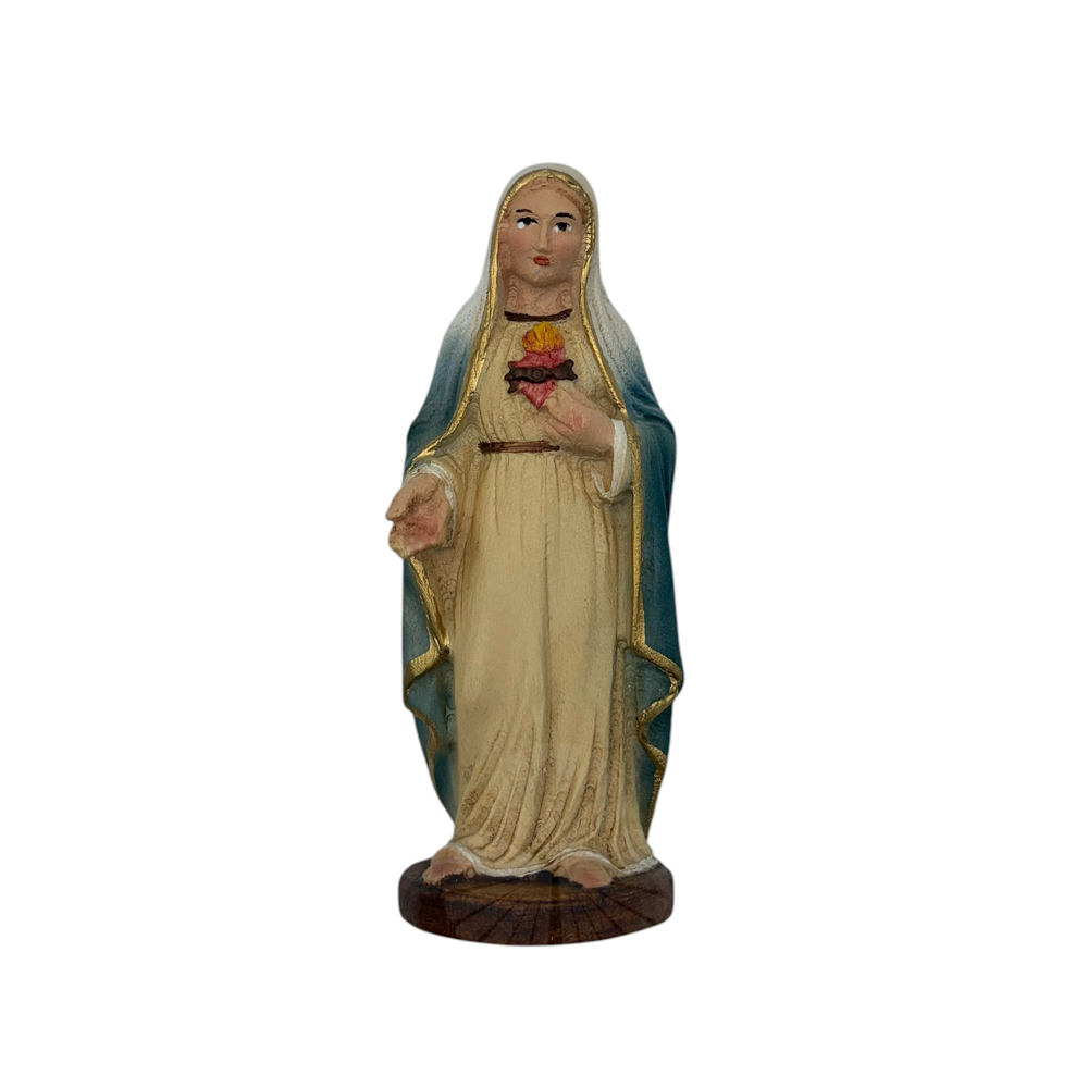 sagrado corazon de maria talla madera