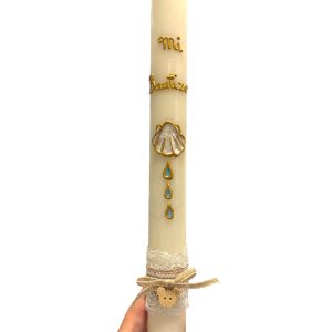 vela de bautismo concha