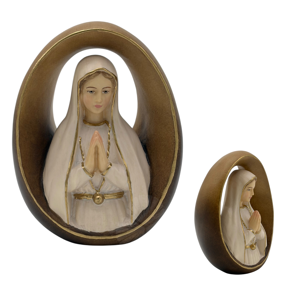 virgen de fatima relieve madera